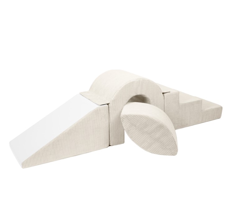 Set de blocs en mousse 4 éléments crème velours côtelé