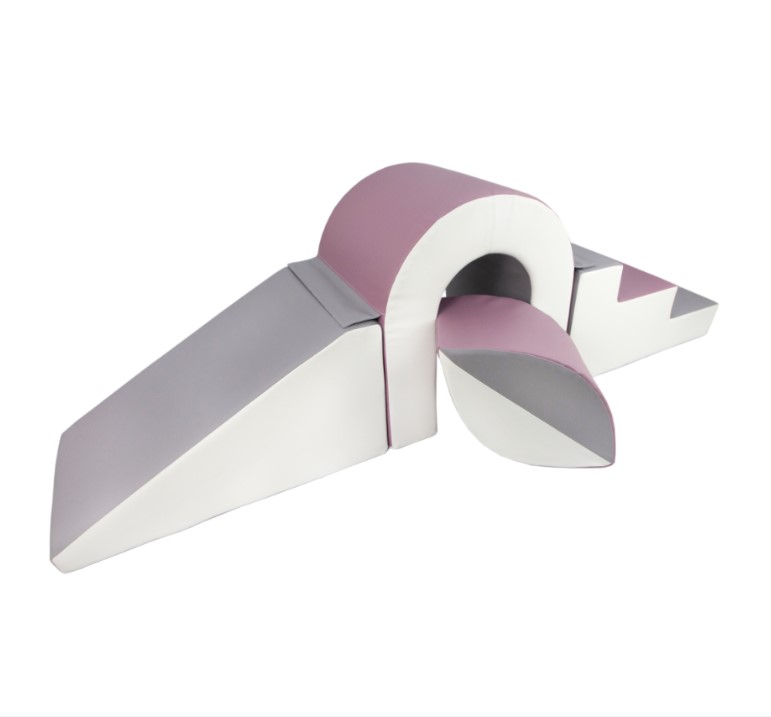 Set de blocs en mousse 4 éléments blanc gris violet