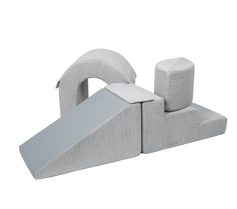 Set de blocs en mousse 4 éléments petit pont gris velours côtelé