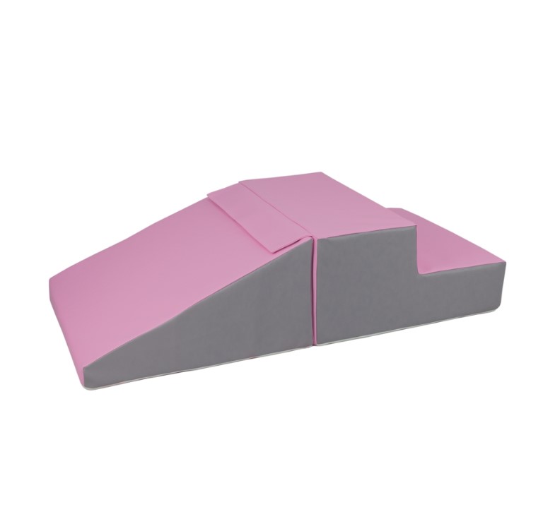 Set de 2 grands blocs en mousse blanc rose gris