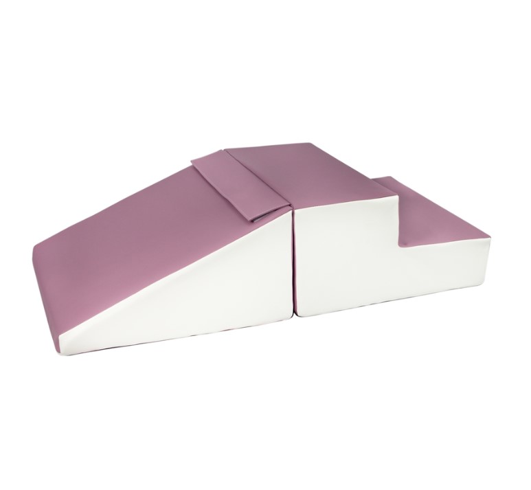 Set de 2 grands blocs en mousse blanc gris violet