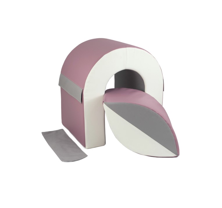 Set de 2 blocs en mousse blanc gris violet