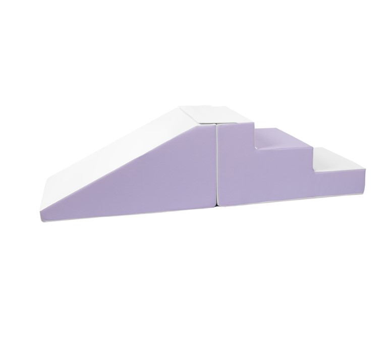 Lot de 2 grands blocs en mousse blanc lilas