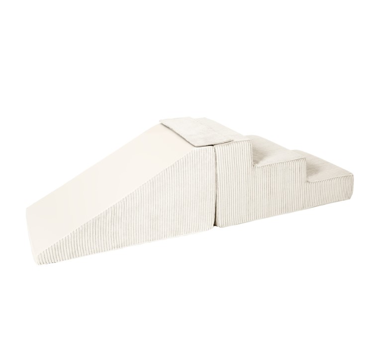 Lot de 2 grands blocs en mousse crème velours côtelé