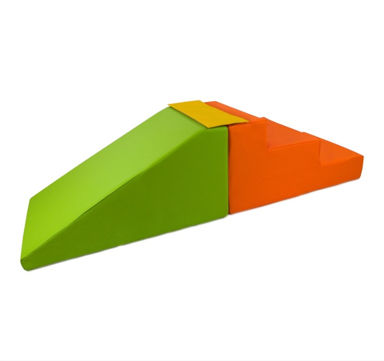 Lot de 2 grands blocs en mousse jaune vert orange