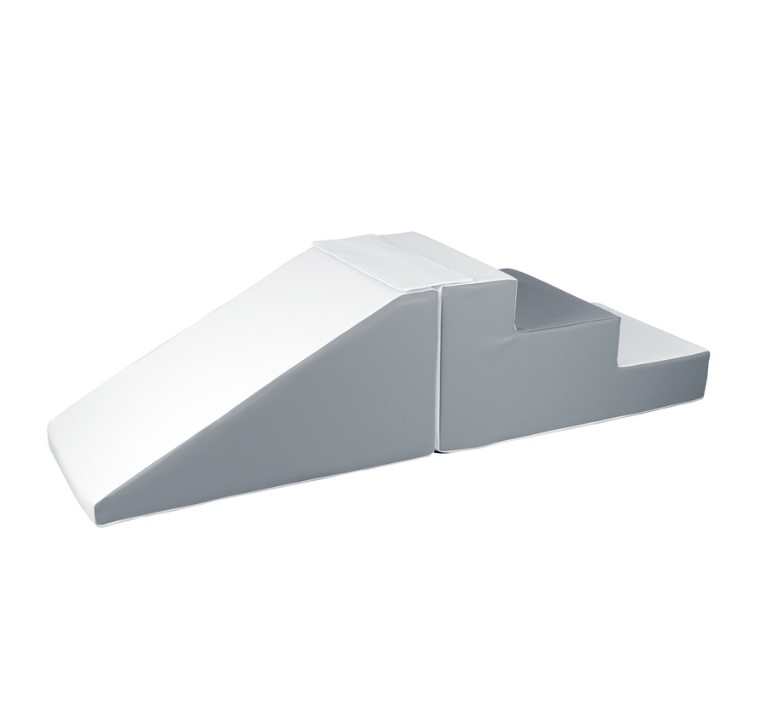 Lot de 2 grands blocs en mousse blanc gris