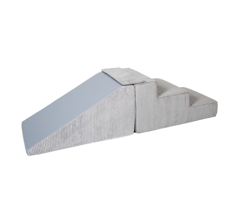Lot de 2 grands blocs en mousse gris velours côtelé