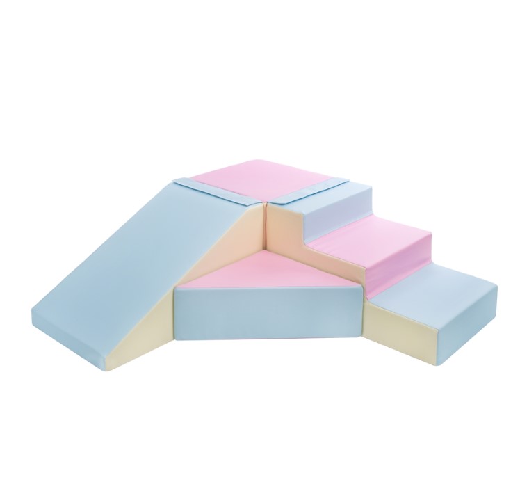 Set de 4 blocs rose bleu jaune pastel