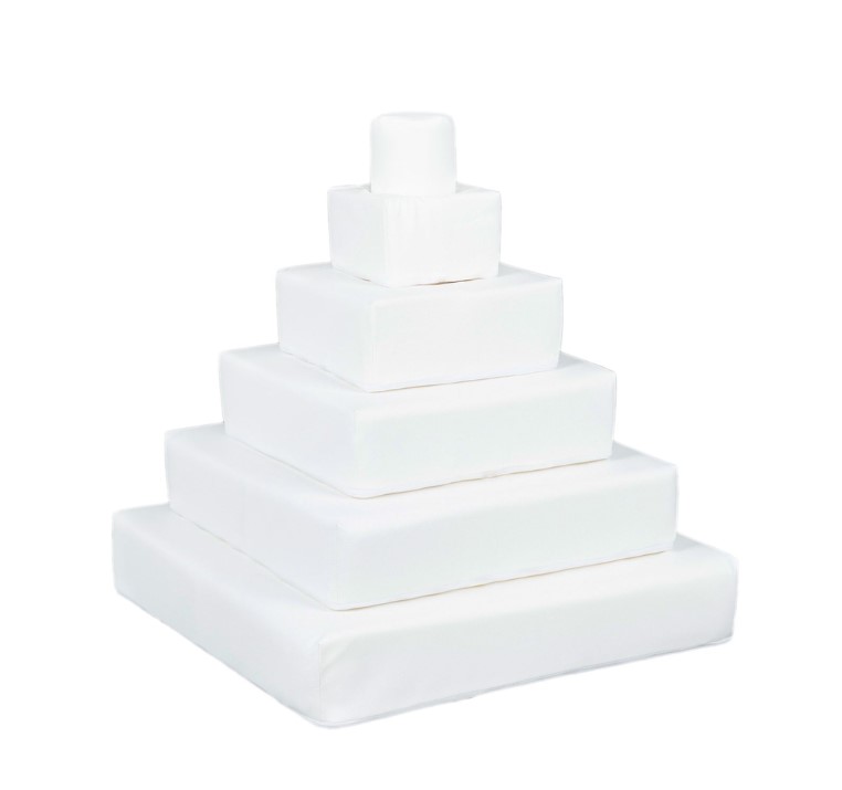 Pyramide- lot de 6 gros blocs blanc