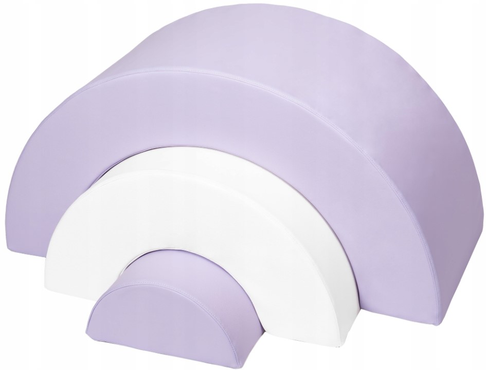 Arc en ciel- lot de 3 grand blocs blanc lilas