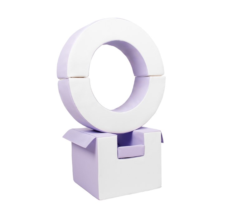 Ensemble de cerceaux 3 blocs blanc lilas