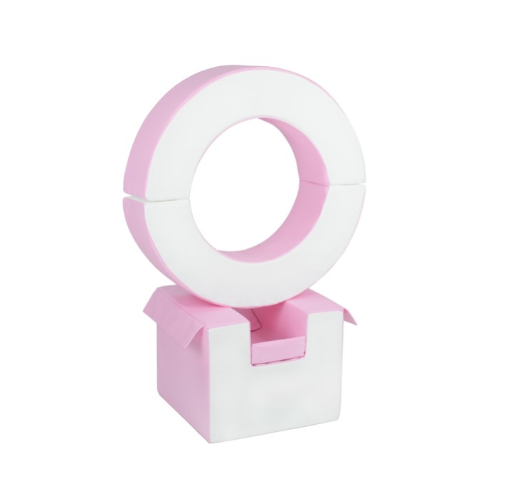 Ensemble de cerceaux 3 blocs blanc rose pastel