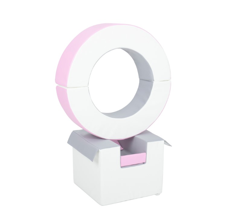 Ensemble de cerceaux 3 blocs blanc rose gris
