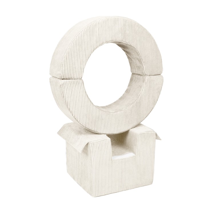 Ensemble de cerceaux 3 blocs crème velours côtelé