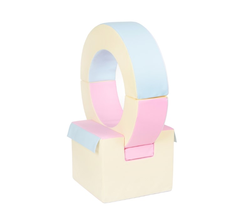 Ensemble de cerceaux 3 blocs rose bleu jaune pastel