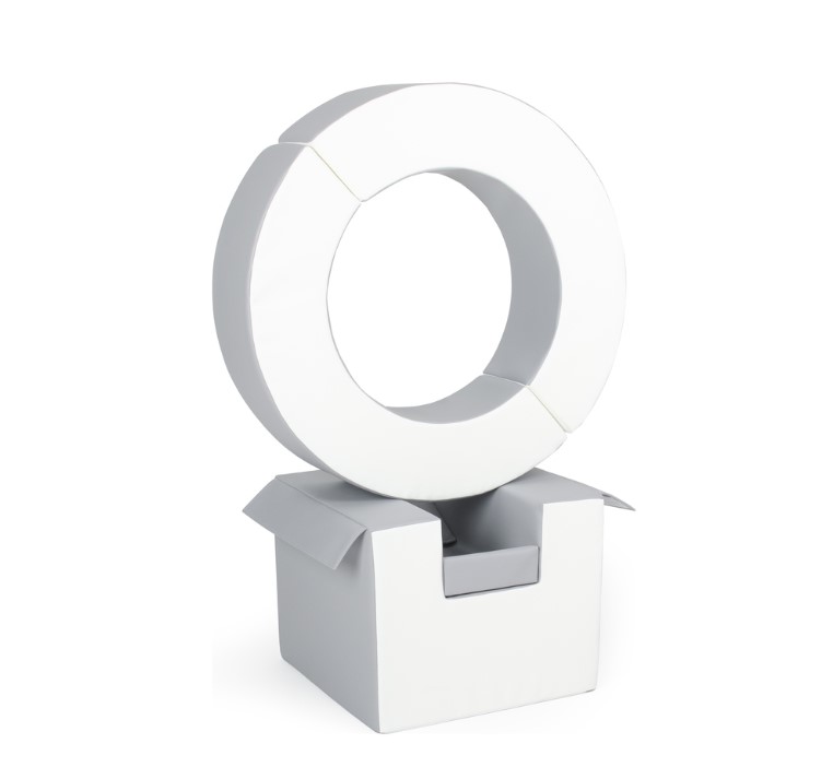 Ensemble de cerceaux 3 blocs blanc gris
