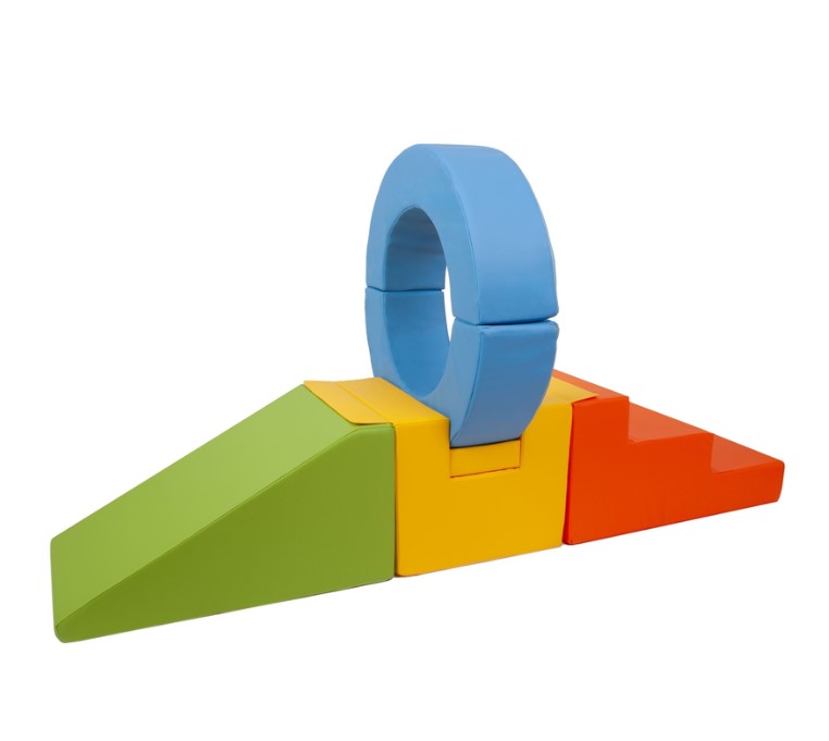Ensemble de 7 blocs cerceau jaune vert bleu orange