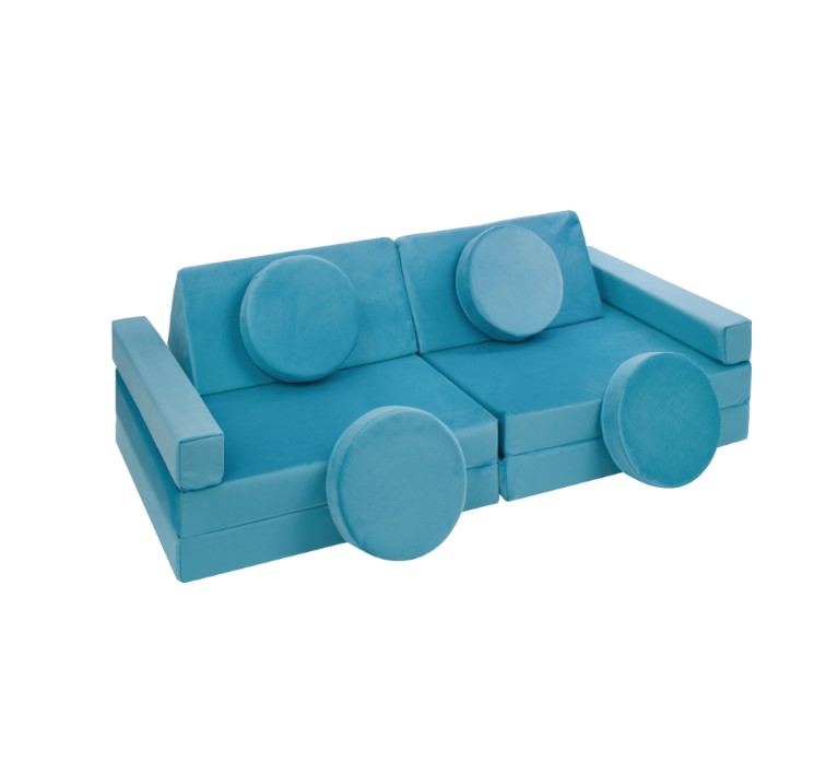 Canapé junior en mousse turquoise