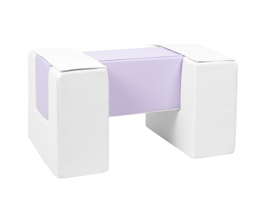 3 blocs en mousse blanc lilas