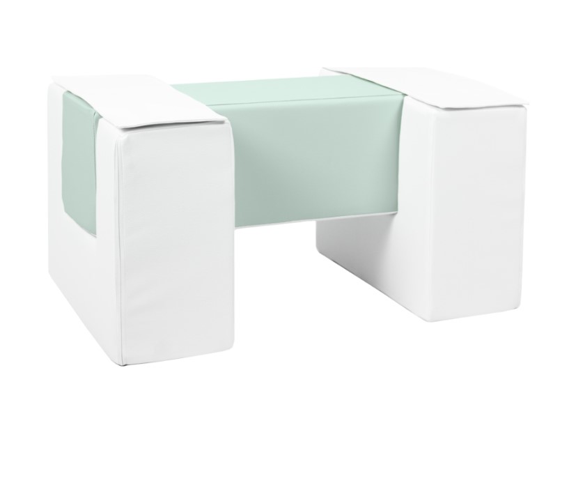 3 blocs en mousse blanc Menthe