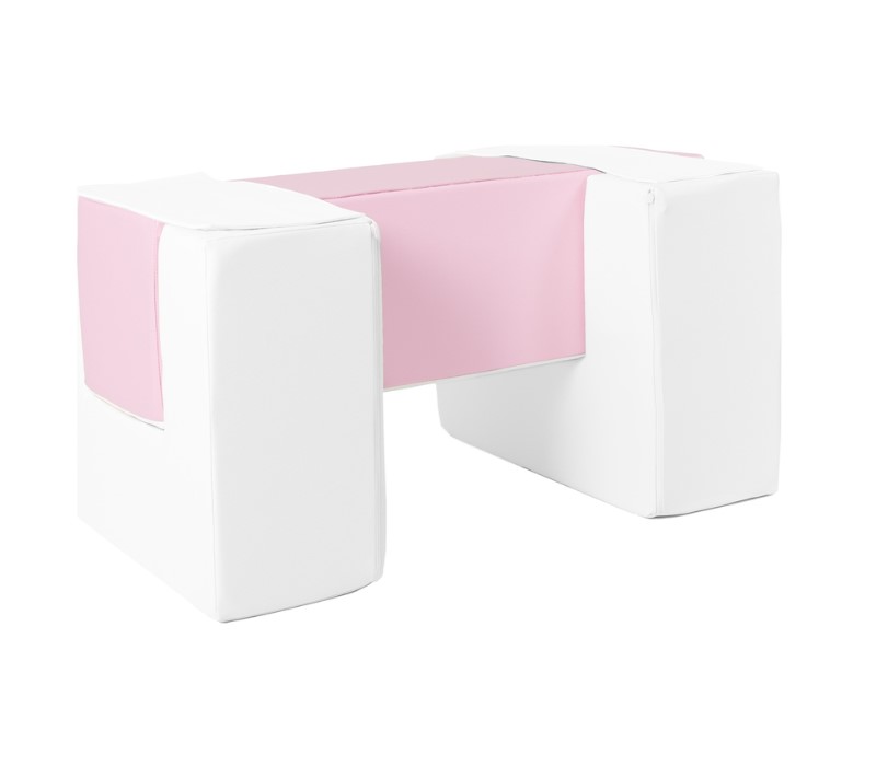 3 blocs en mousse blanc rose pastel