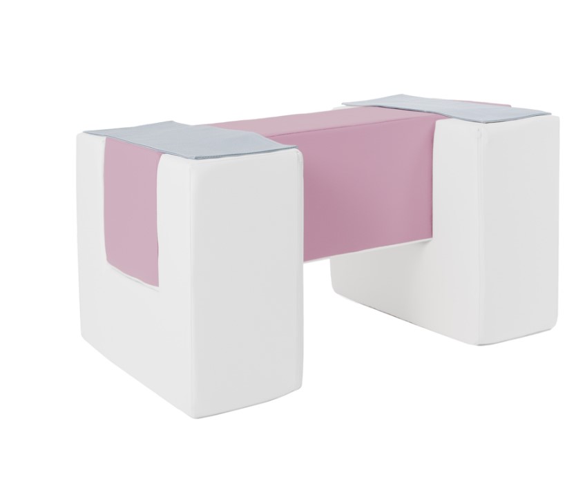 3 blocs en mousse blanc gris violet