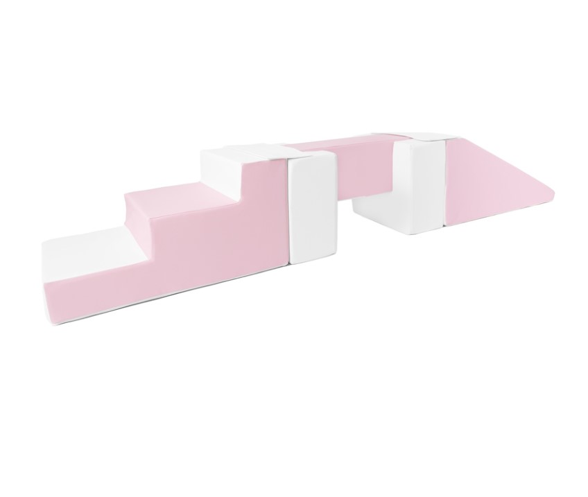Passerelle 5 blocs blanc rose pastel