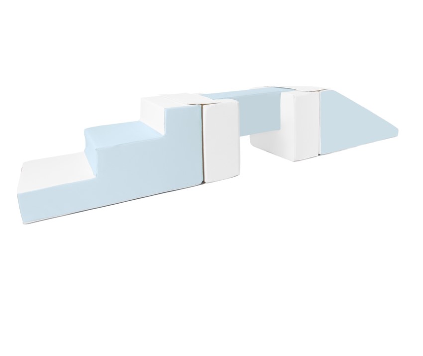 Passerelle 5 blocs blanc bleu pastel
