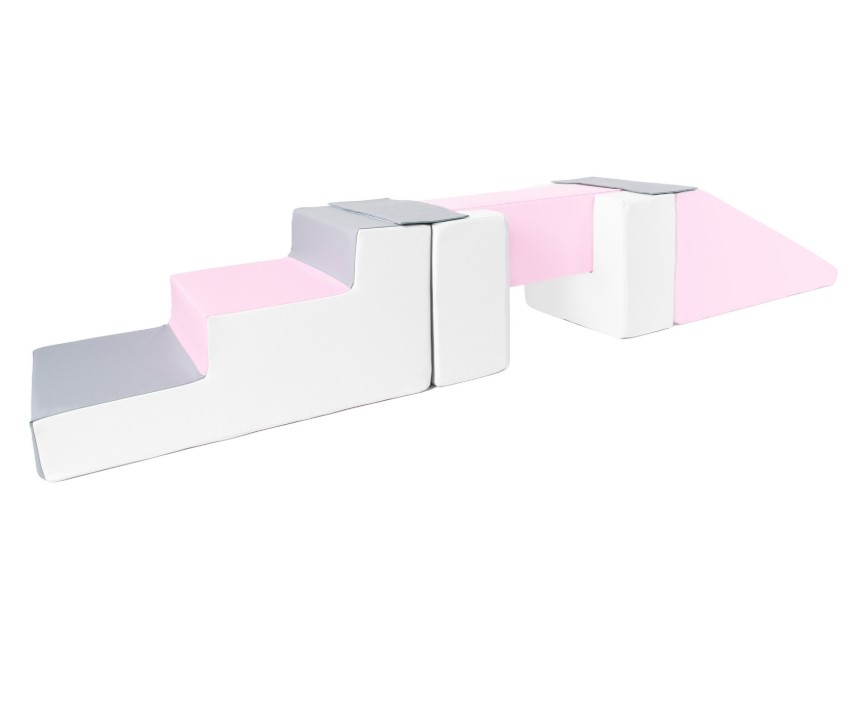 Passerelle 5 blocs blanc rose gris