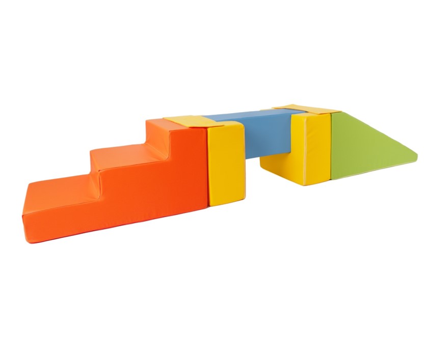 Passerelle 5 blocs jaune vert bleu orange
