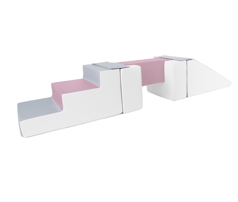 Passerelle 5 blocs blanc gris violet