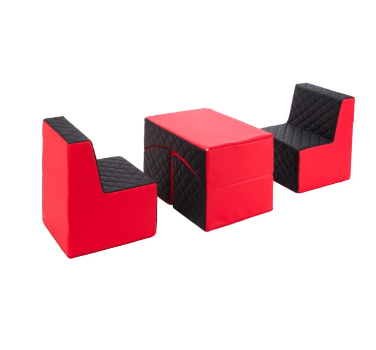 Ensemble de meubles en mousse rouge-noir