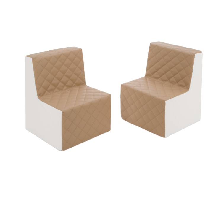 Ensemble de chaises en mousse blanc cappuccino