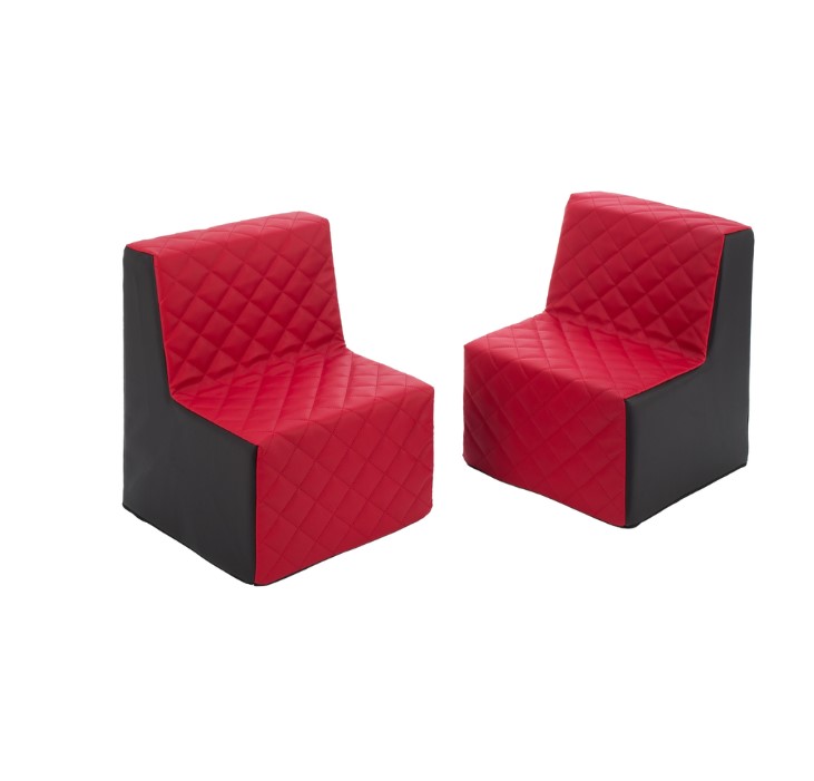 Ensemble de meubles en mousse noir-rouge
