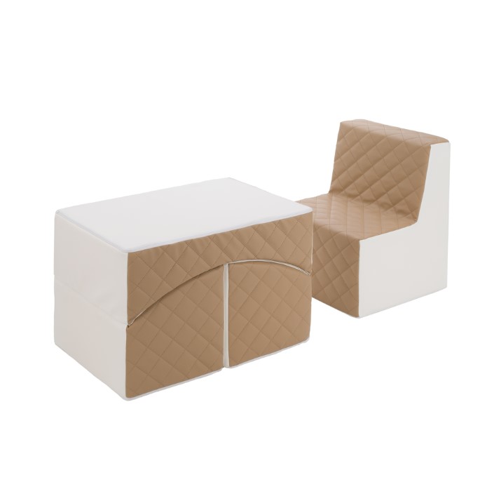 Ensemble de meubles en mousse blanc cappuccino