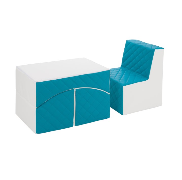 Ensemble de meubles en mousse blanc turquoise