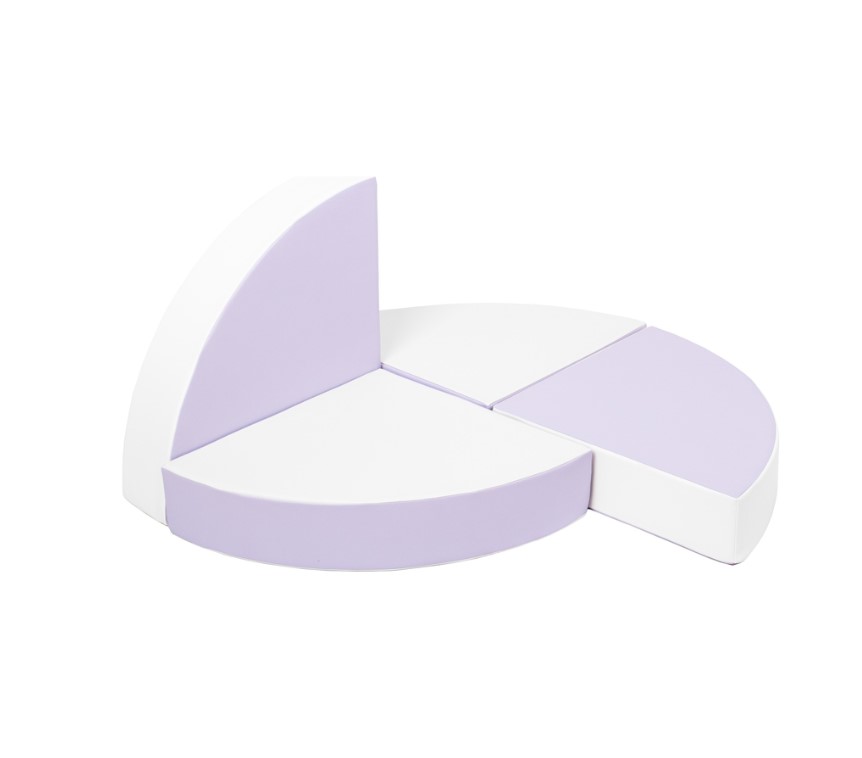 Set de 4 blocs en mousse blanc lilas