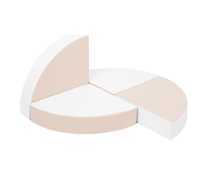 Set de 4 blocs en mousse blanc cappuccino