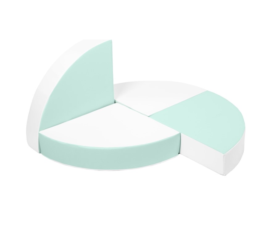 Set de 4 blocs en mousse blanc Menthe
