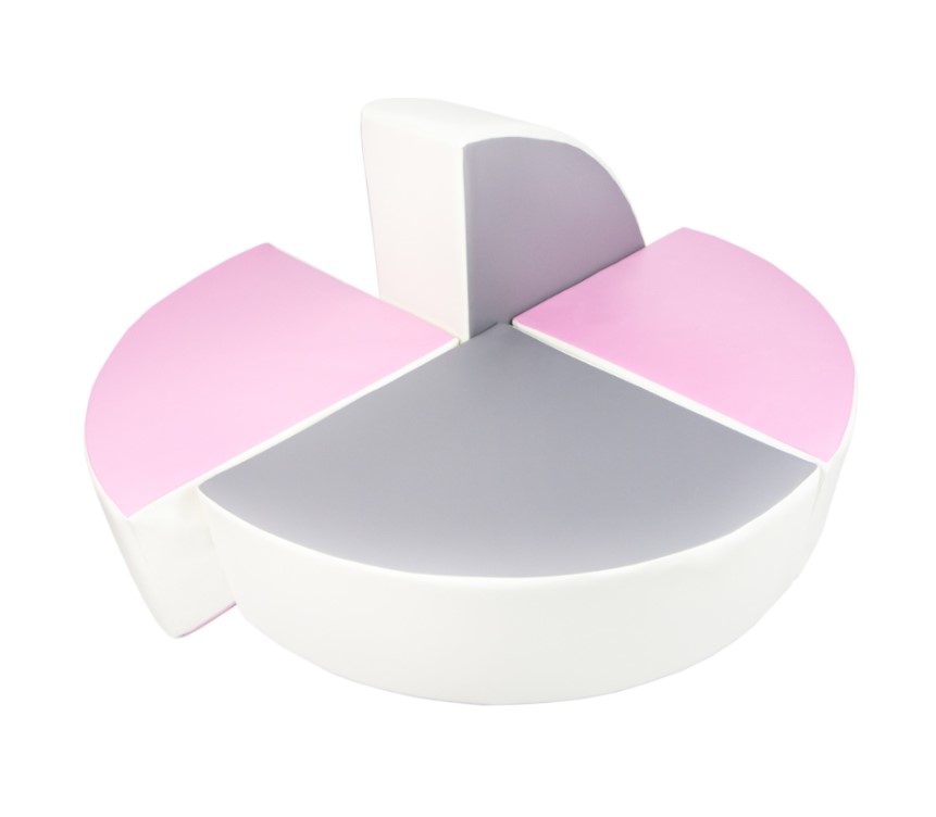 Set de 4 blocs en mousse blanc rose gris
