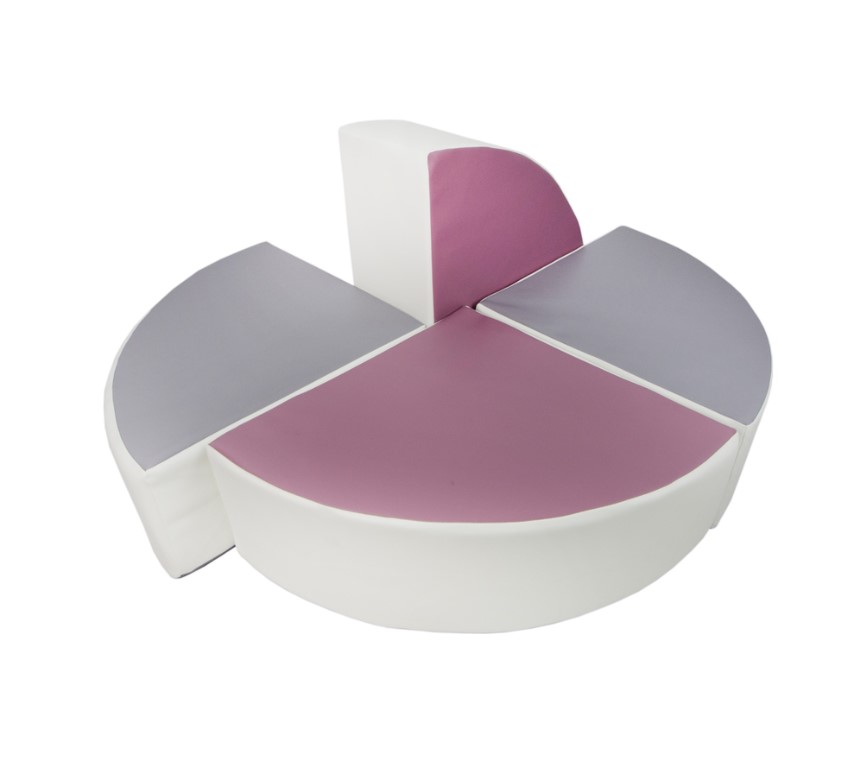 Set de 4 blocs en mousse blanc gris violet