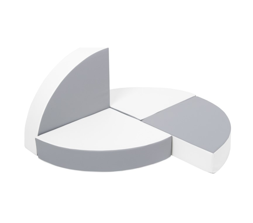 Set de 4 blocs en mousse blanc gris
