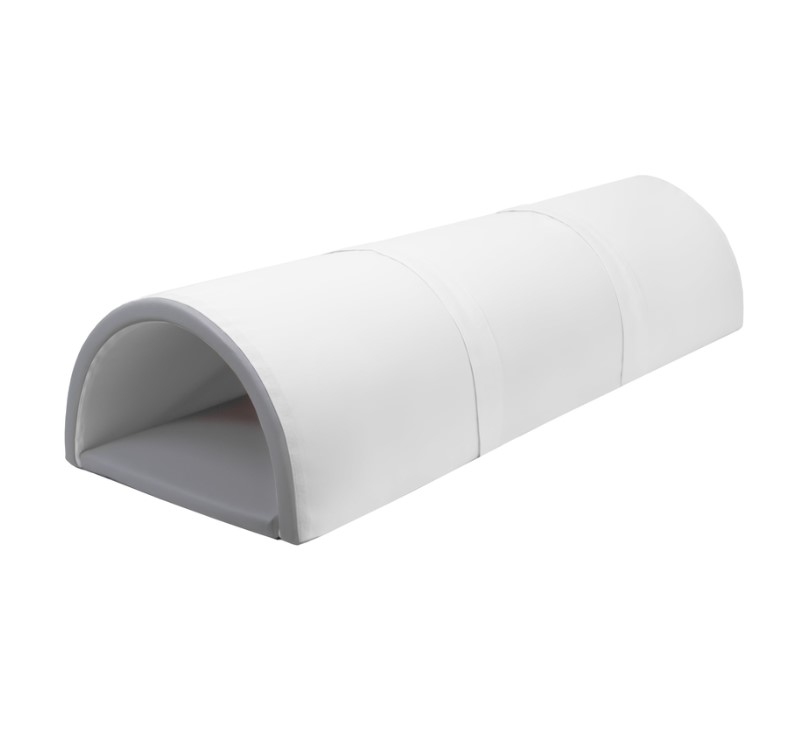Tunnel de jeu souple 3 éléments blanc gris blanc