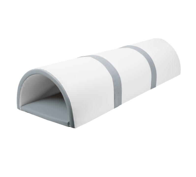 Tunnel de jeu souple 3 éléments blanc gris