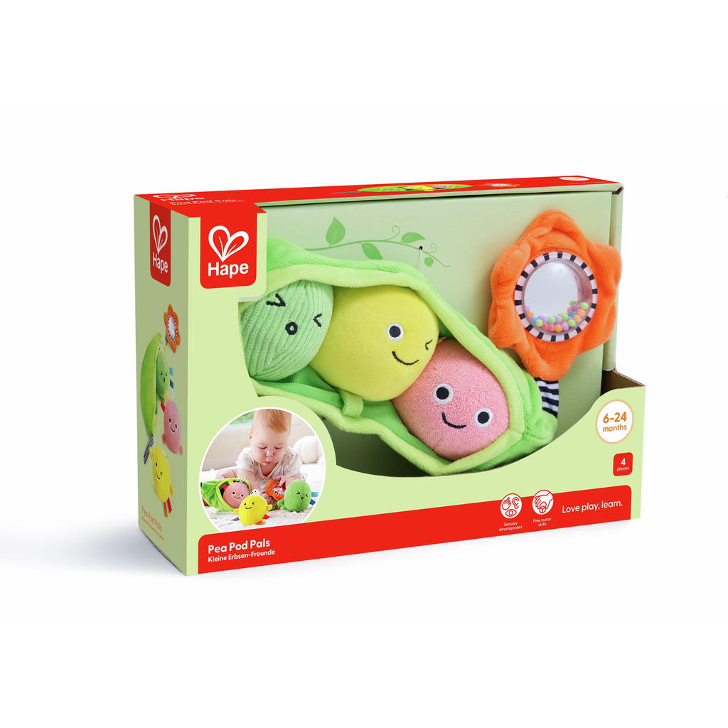 Hochet 3 petits pois - Jouet sensoriel