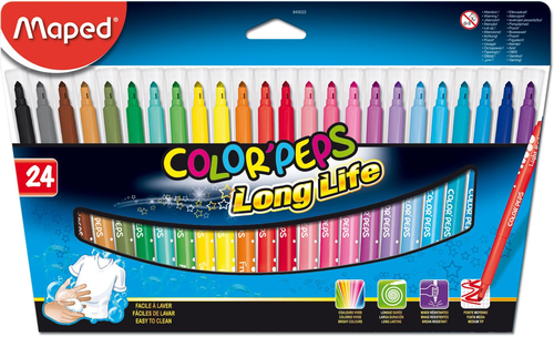 24 Feutres color peps Long life