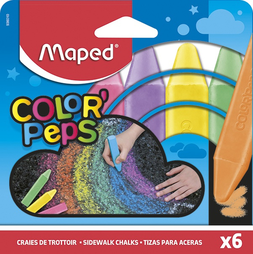 6 Craies de trottoir Color Peps