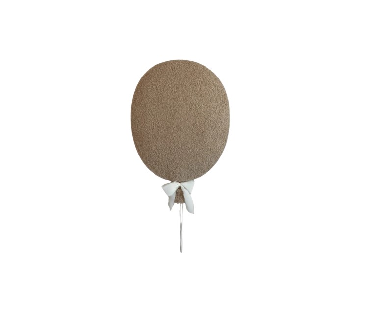 Décoration murale ballon bouclé Marron clair avec LED