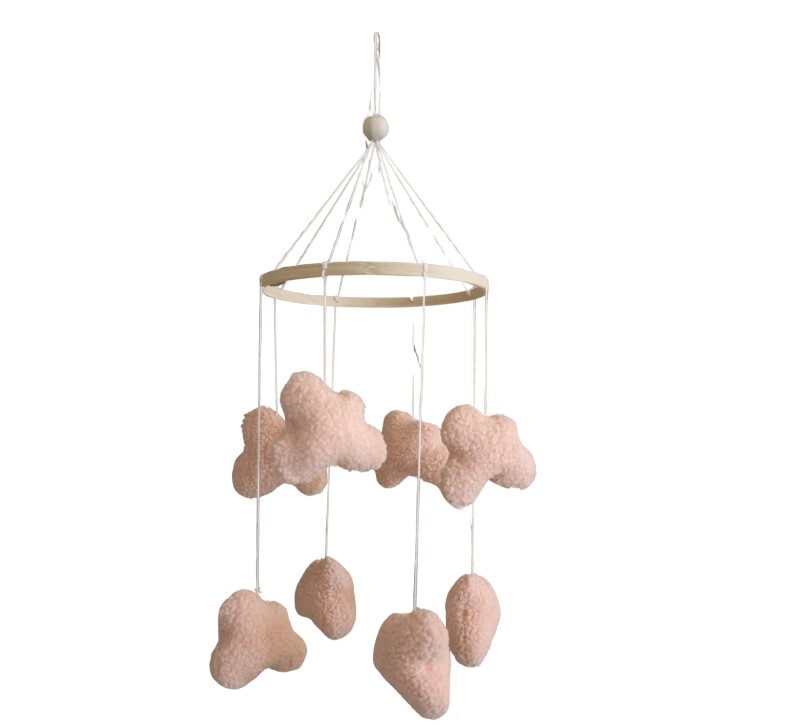 Mobile decoratif Nuages rose