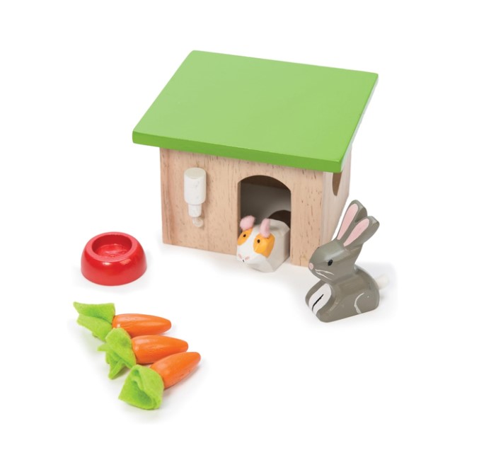 Lapin et Cochon d'inde en bois